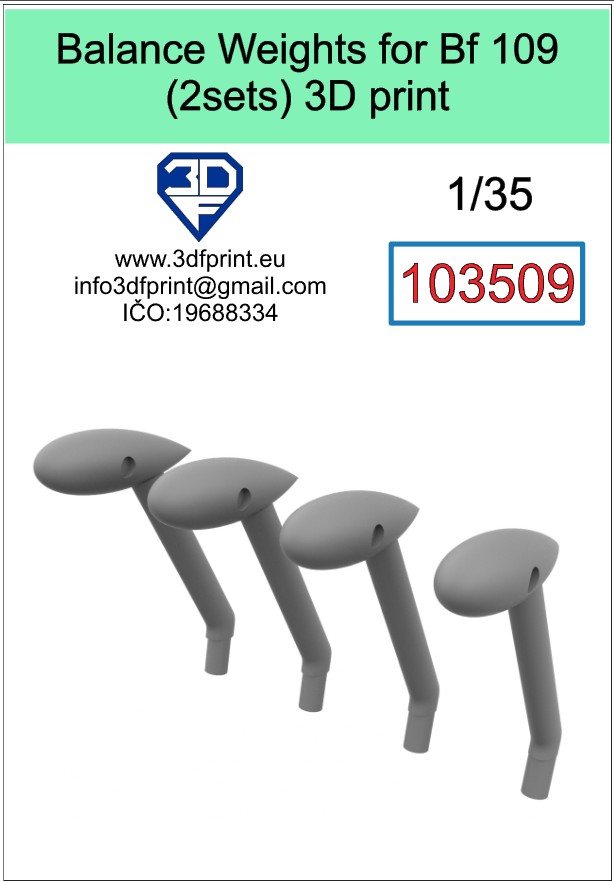 1:35 Balance weights for Bf 109