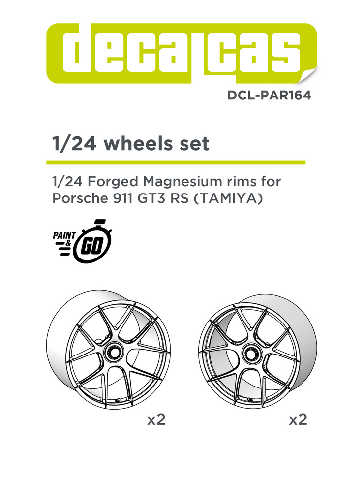 1:24 scale models: Forged Magnesium rims for Porsche 911 992 GT3 RS