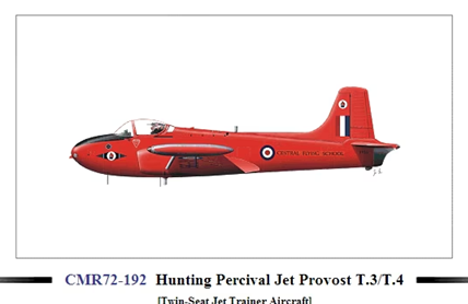 1:72 Hunting Percival Jet Provost T.3/T.4 Twin-Seat Jet Trainer Aircraft
