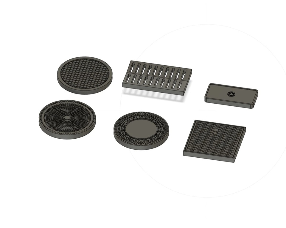 1:35 Kanálové poklopy