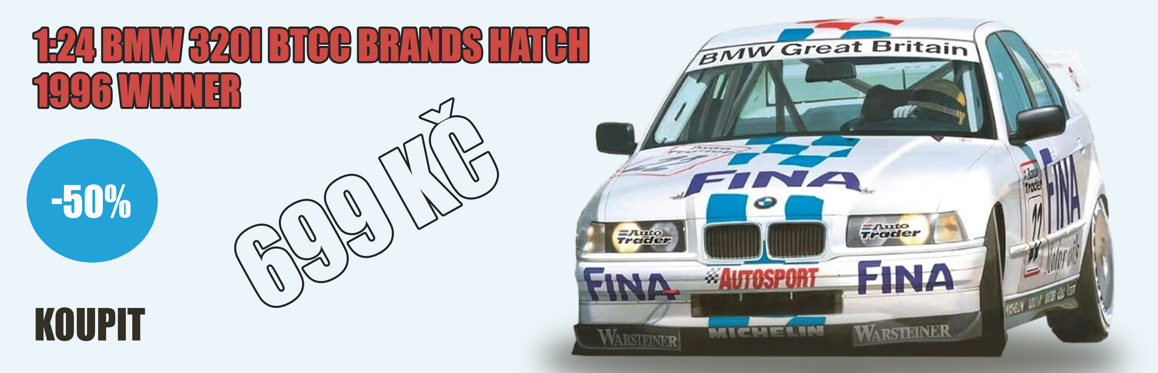 1:24 BMW 320i BTCC Brands Hatch 1996 Winner