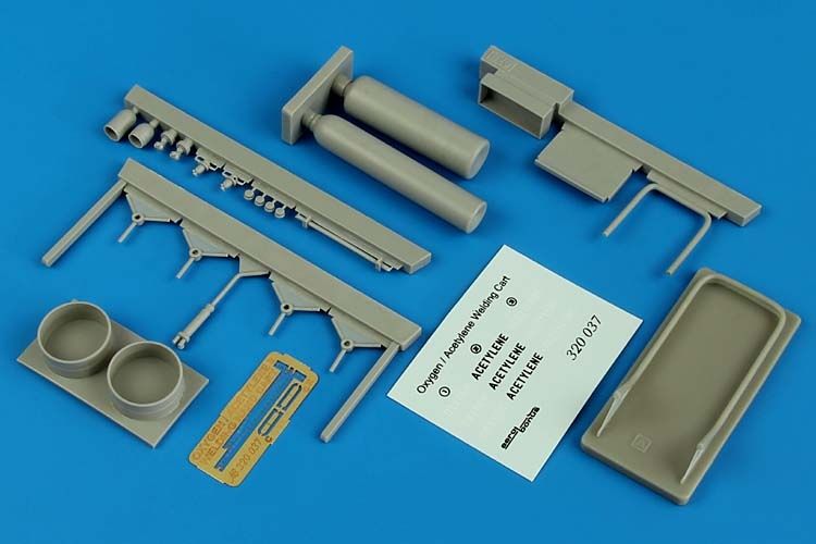 1:32 Oxygen/Acetylene welding cart with steel wheels