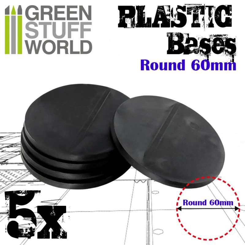 Plastic Bases Round 60 mm BLACK