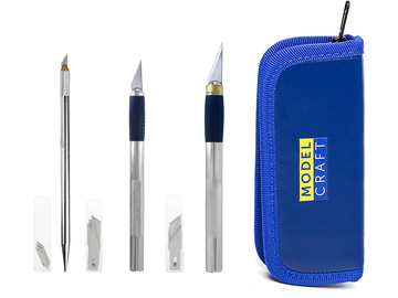 Modelářské nože v pouzdru (sada 18 ks)