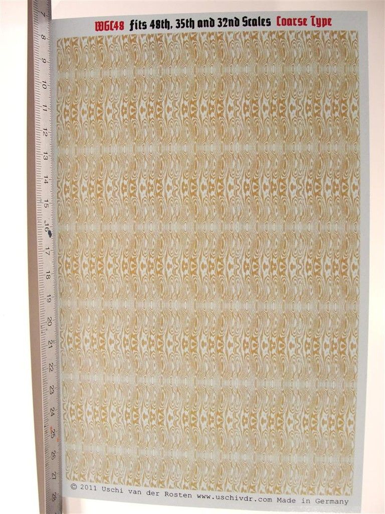 1:32/1:48 Woodgrain Decal Aircraft Coarse