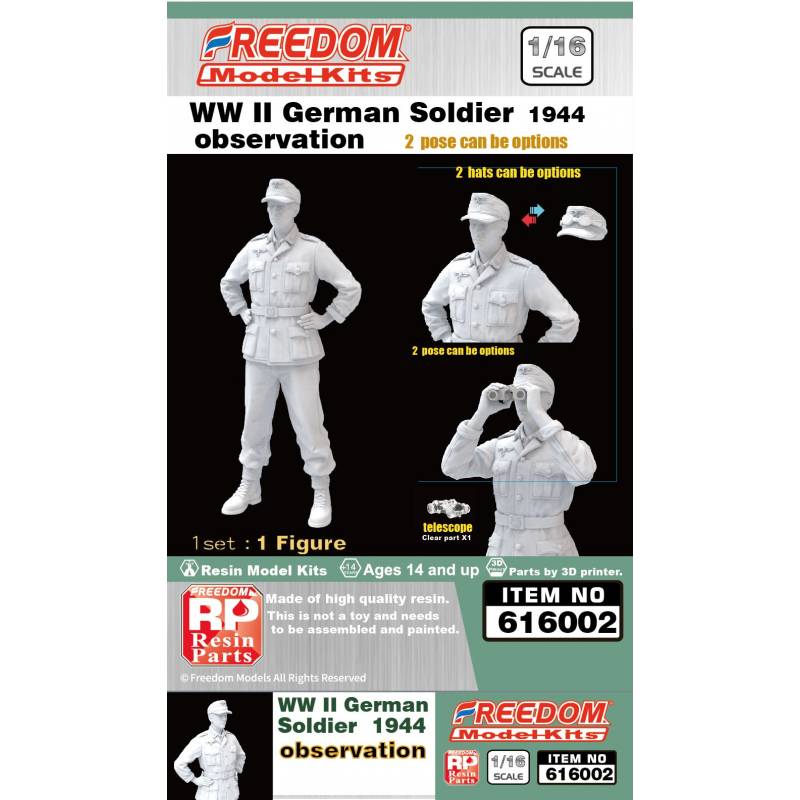 1:16 WWII German Soldier 1944 Observation