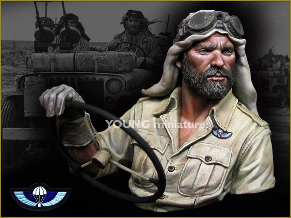 バスト SAS北アフリカ 1941 1/9 完成品 1:10 BRITISH SAS North Africa 1941