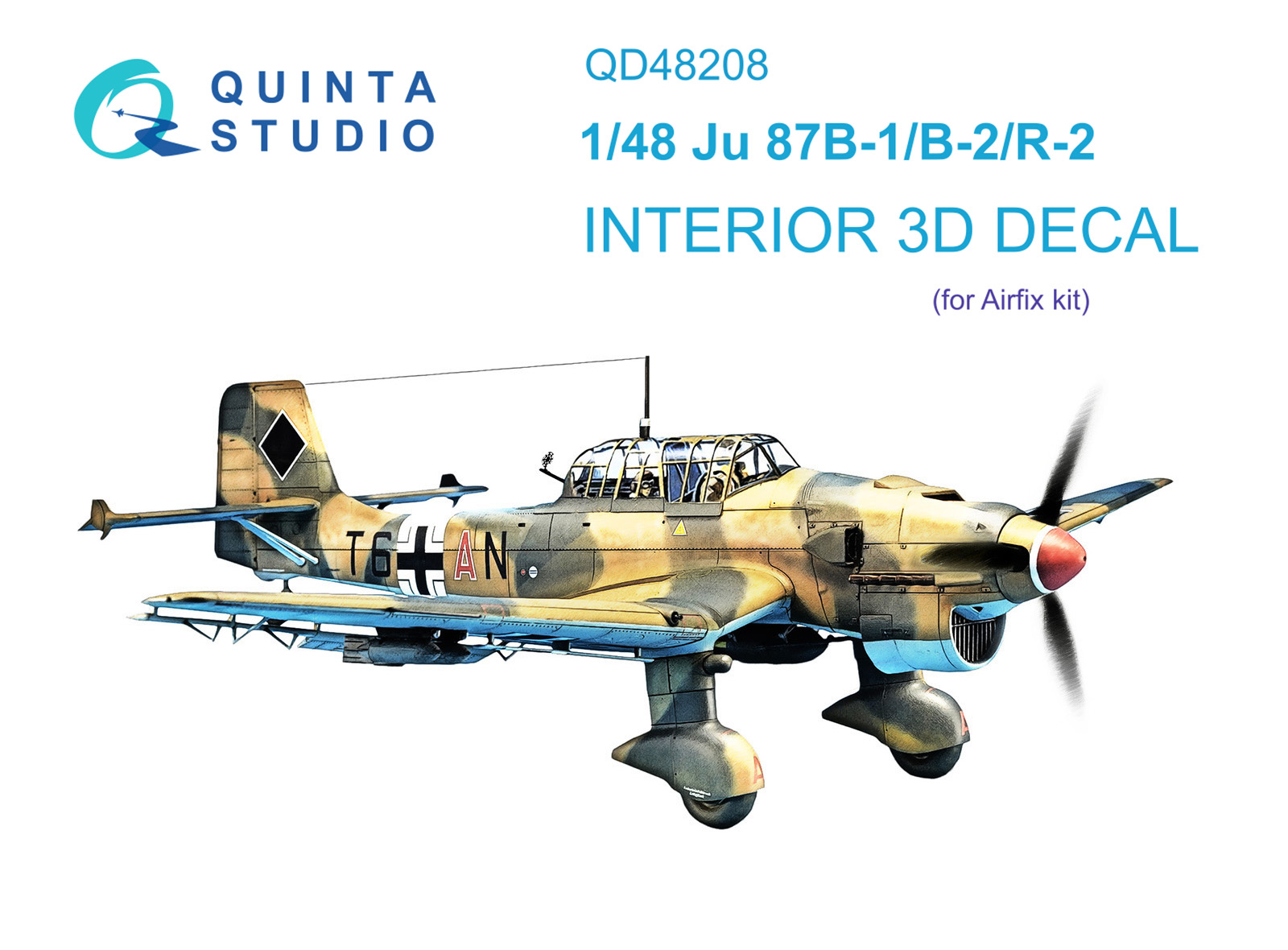 148 Ju 87B1/B2/R2 3DPrinted & coloured Interior on decal paper