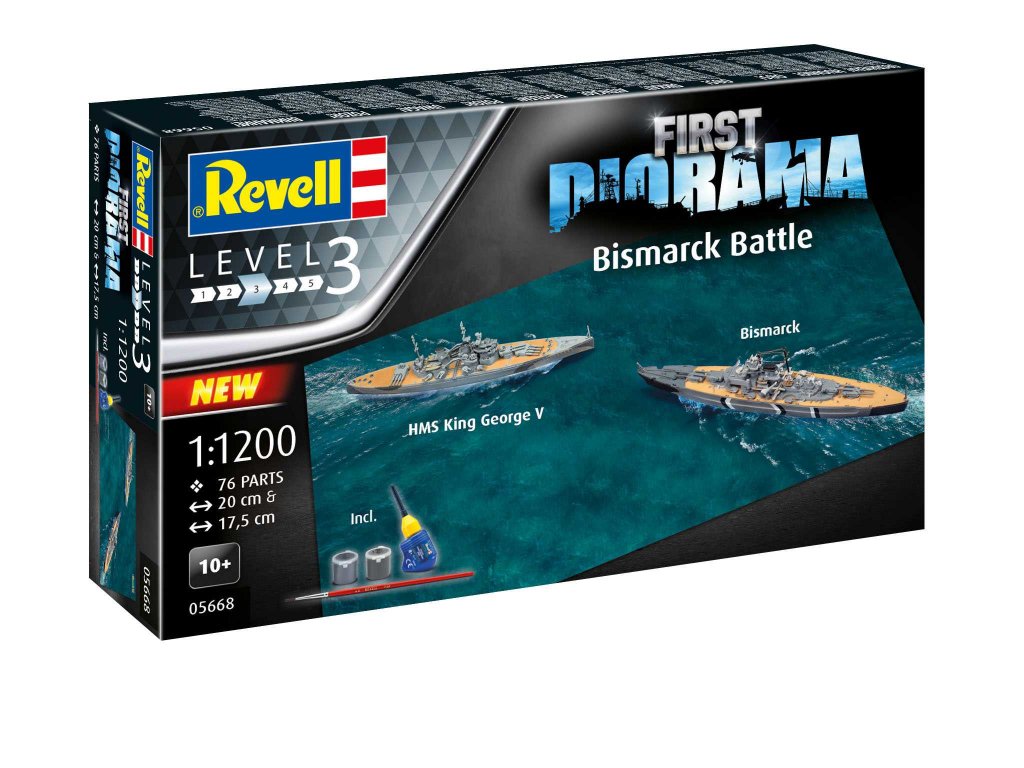 1:1200 First Diorama Set - Bismarck Battle