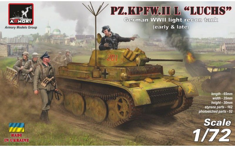 1:72 Pz.Kpfw.II Ausf.L Luchs, German WWII Light Recon Tank