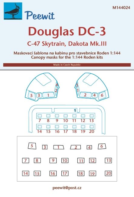 1/144 Scale WWII UK For Douglas C-47 Dakota Mk.IV Guadeloupe