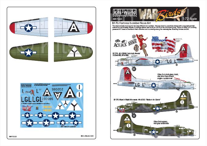 1:72 Boeing B-17G Flying Fortress nose art