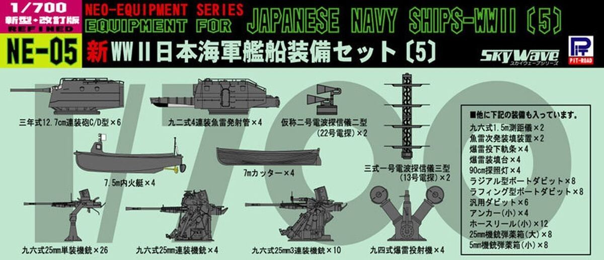 1:700 Neo Equipment parts for IJN Ships (V)
