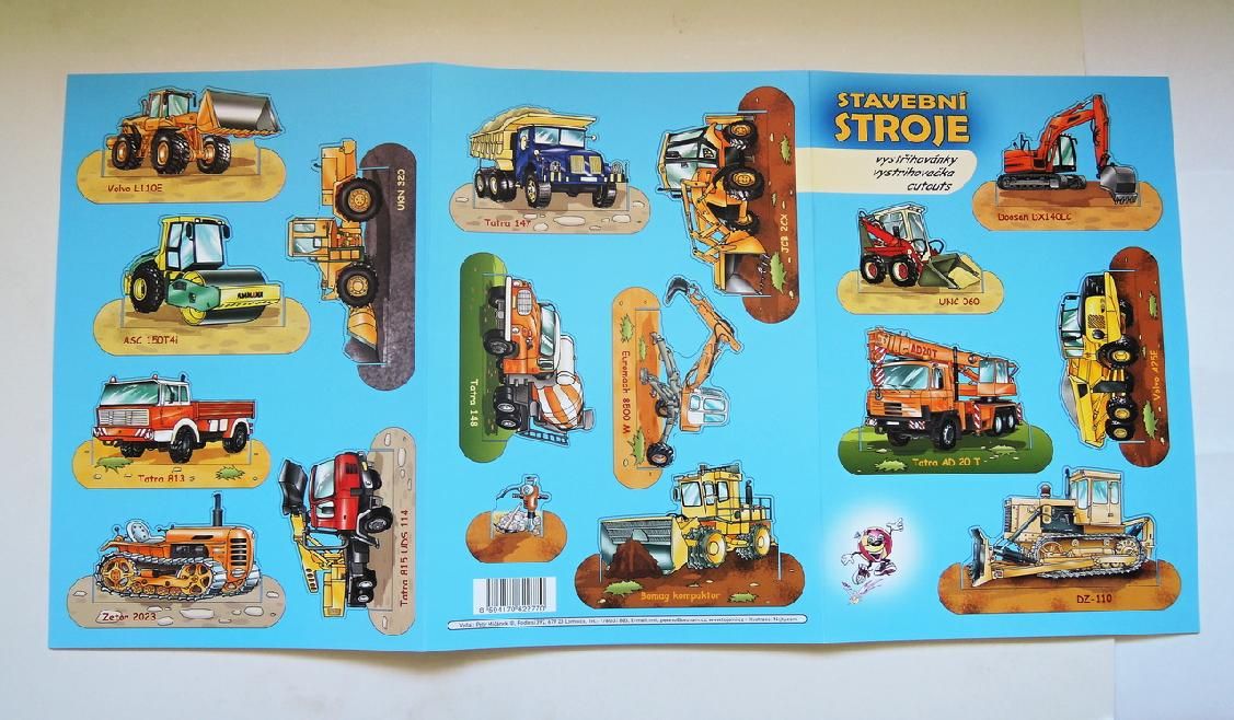 Vystřihovánky Stavební stroje