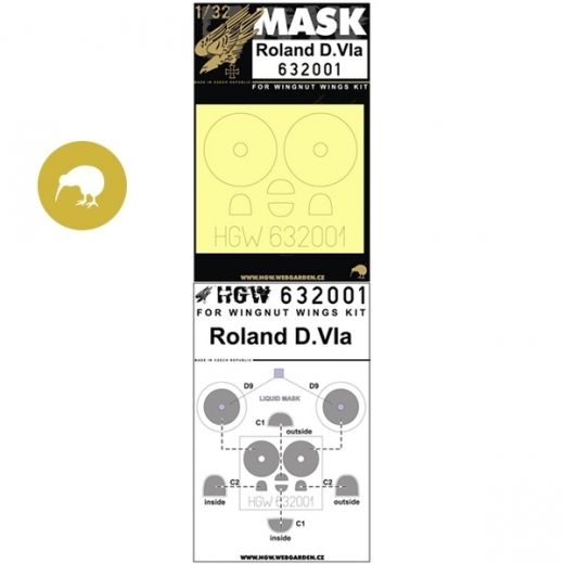 HGW 1/32 masks for Roland DVIa for Wingnut Wings 632001