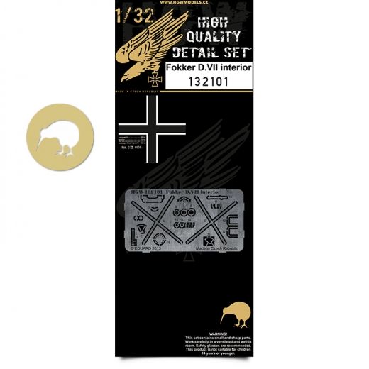 HGW 1/32 PE detail set for Fokker D.VII interior Wingnut Wings 132101