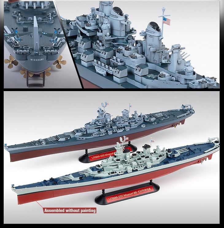 USS Missouri BB-63 1/700 プラモデル 1/700 U.S. BATTLESHIP BB-63 MISSOURI | TAMIYA