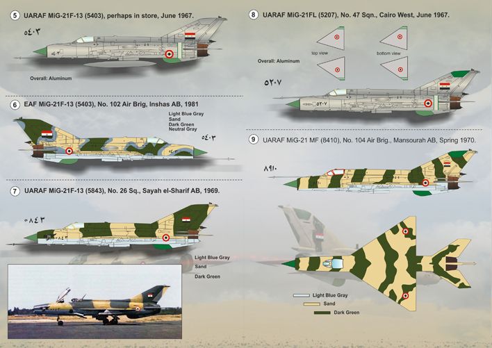172 MiG19 & MiG21 Arab Air Forces (wet decals)